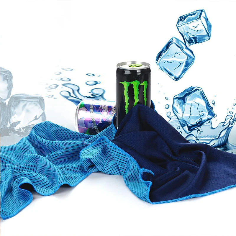 Cooling Towel Instant Relief Microfiber Cool Sports Fitness Camping Cycling Hiking Portable Mini Polyester Fiber Cooling Towel