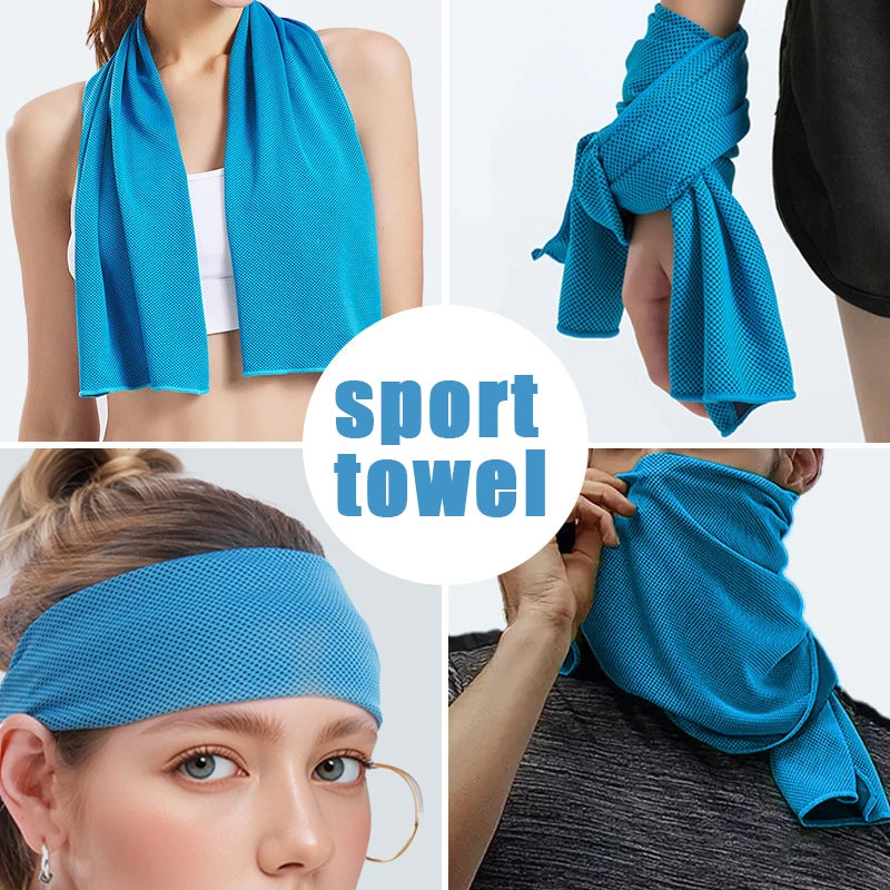 Cooling Towel Instant Relief Microfiber Cool Sports Fitness Camping Cycling Hiking Portable Mini Polyester Fiber Cooling Towel