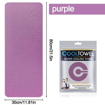 Cooling Towel Instant Relief Microfiber Cool Sports Fitness Camping Cycling Hiking Portable Mini Polyester Fiber Cooling Towel