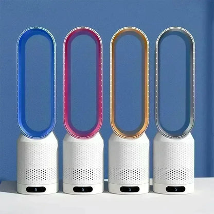 8 Speed Smart Bladeless Tower Fan Intelligent Timer 90° Shaking Head Remote Control Quiet Fan for Bedroom Office Living Room