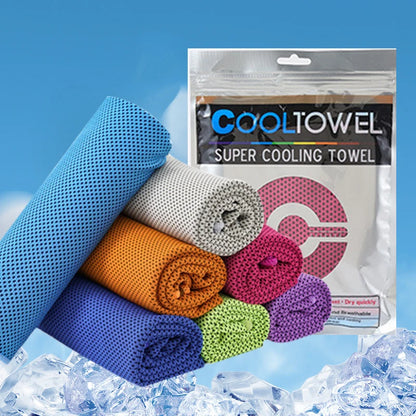 Cooling Towel Instant Relief Microfiber Cool Sports Fitness Camping Cycling Hiking Portable Mini Polyester Fiber Cooling Towel