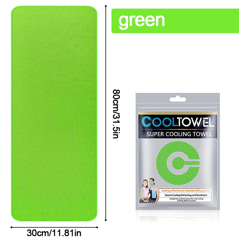 Cooling Towel Instant Relief Microfiber Cool Sports Fitness Camping Cycling Hiking Portable Mini Polyester Fiber Cooling Towel