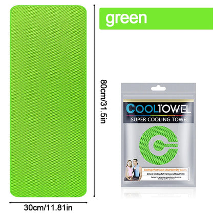 Cooling Towel Instant Relief Microfiber Cool Sports Fitness Camping Cycling Hiking Portable Mini Polyester Fiber Cooling Towel
