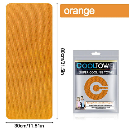 Cooling Towel Instant Relief Microfiber Cool Sports Fitness Camping Cycling Hiking Portable Mini Polyester Fiber Cooling Towel