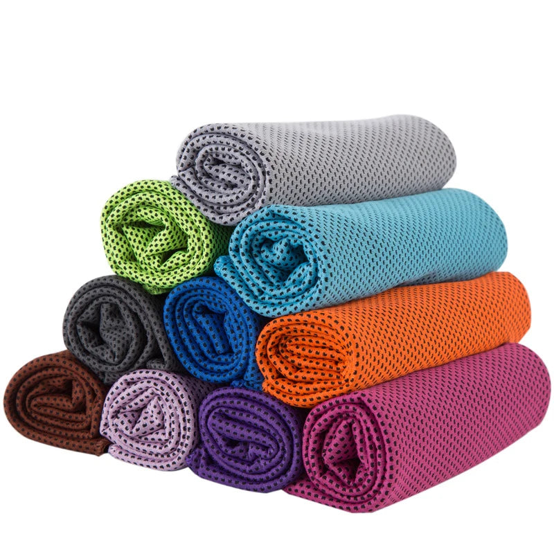 Cooling Towel Instant Relief Microfiber Cool Sports Fitness Camping Cycling Hiking Portable Mini Polyester Fiber Cooling Towel