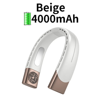 New 6000Mah Portable Neck Fan Cooler USB Rechargeable Mini Electric Fan Small Neck Cooling Fan Bladeless Mini Outdoor Fan
