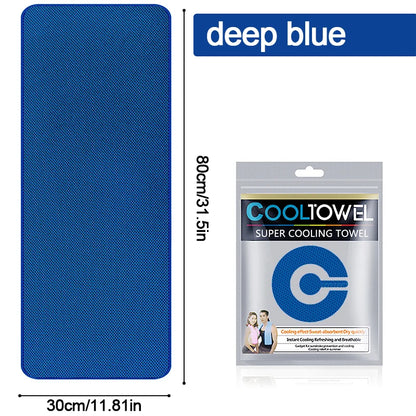 Cooling Towel Instant Relief Microfiber Cool Sports Fitness Camping Cycling Hiking Portable Mini Polyester Fiber Cooling Towel