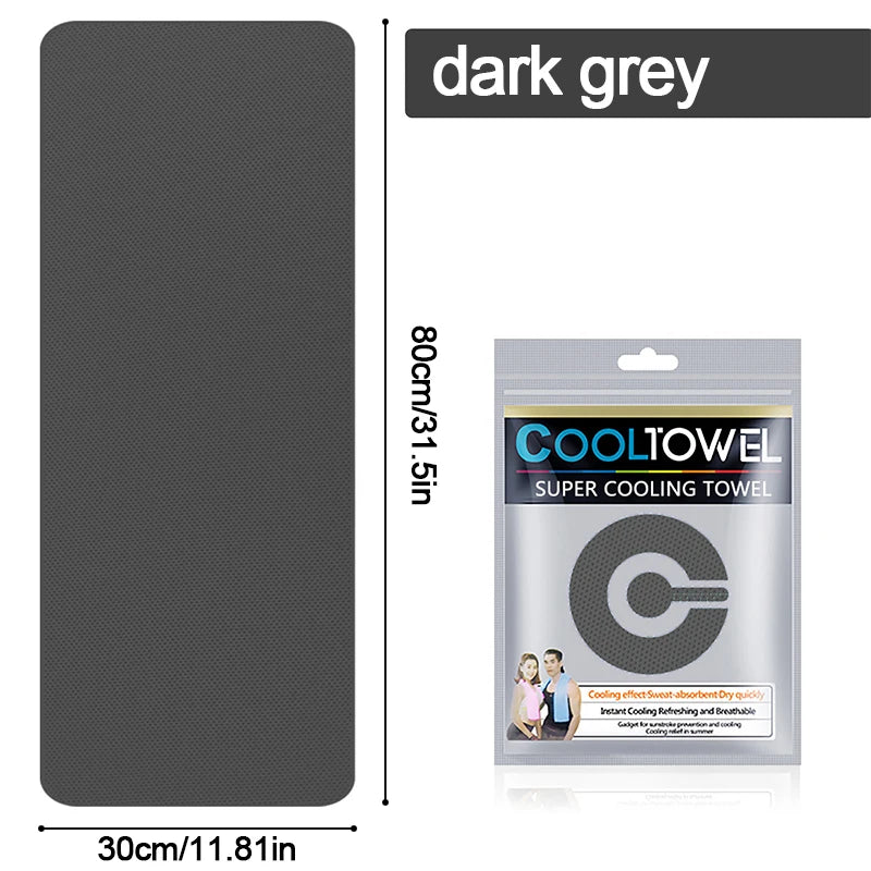Cooling Towel Instant Relief Microfiber Cool Sports Fitness Camping Cycling Hiking Portable Mini Polyester Fiber Cooling Towel