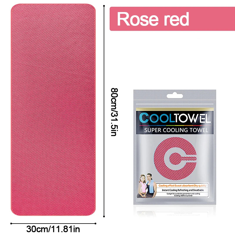 Cooling Towel Instant Relief Microfiber Cool Sports Fitness Camping Cycling Hiking Portable Mini Polyester Fiber Cooling Towel