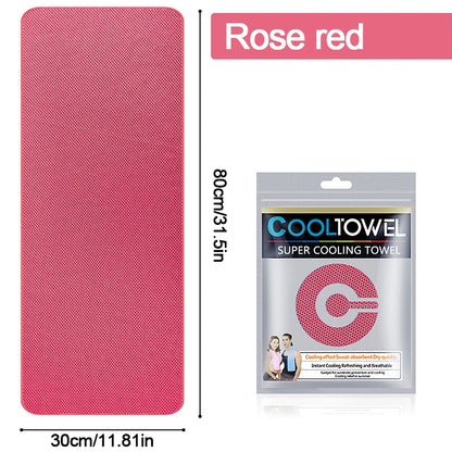 Cooling Towel Instant Relief Microfiber Cool Sports Fitness Camping Cycling Hiking Portable Mini Polyester Fiber Cooling Towel
